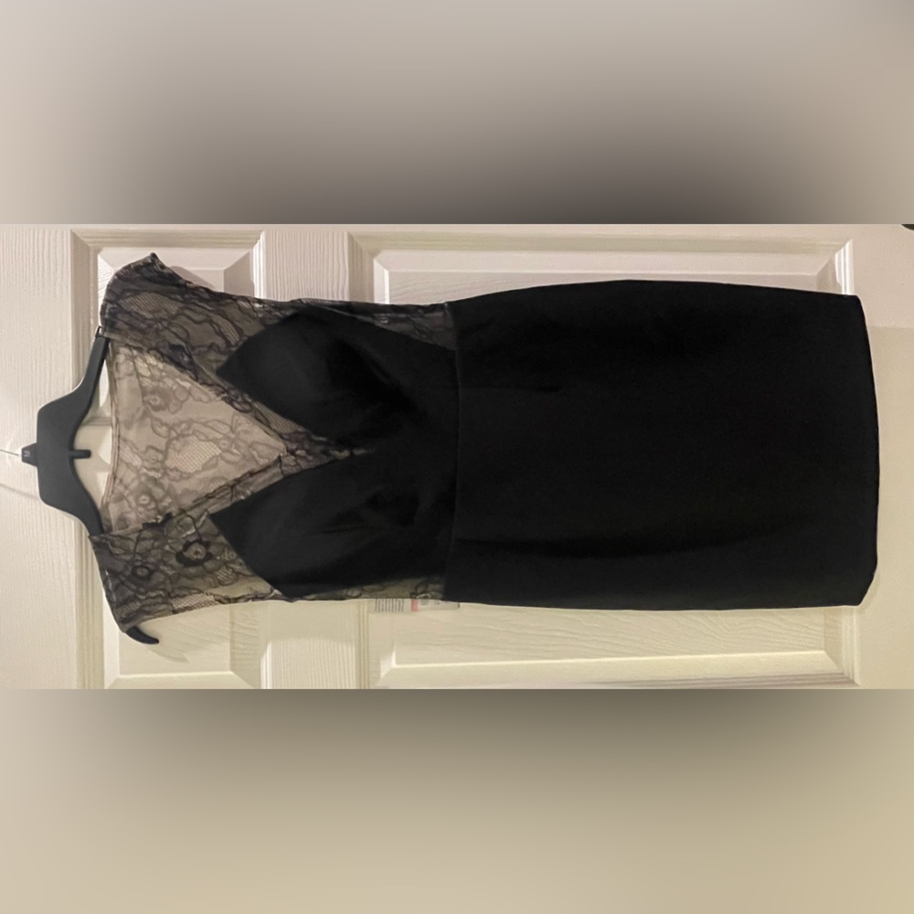 Aidan Mattox size 8, black/lace dress